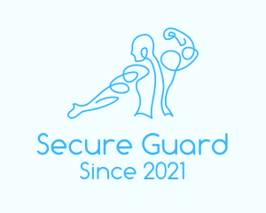 Guy - Blue Muscular Man logo design