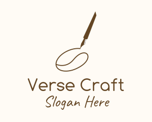 Poem - Coffee Bean Drawing logo design