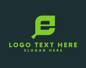 Sustainability - Organic Leaf Letter E logo design