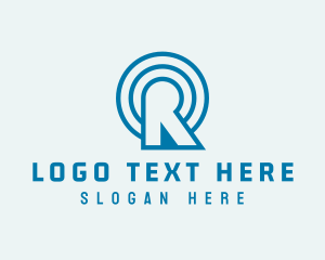 Internet Provider - Minimalist Signal Letter R logo design