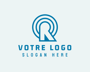 Minimalist Signal Letter R Logo