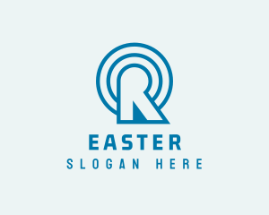 Internet Provider - Minimalist Signal Letter R logo design