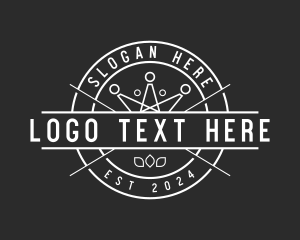 Badge - Hipster Crown Badge logo design