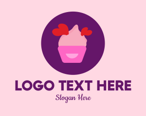 Valentine - Sweet Lovely Cupcake logo design