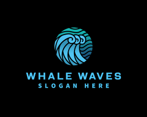 Wave Water Ocean logo design