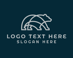 Silver - Wild Bear Monoline logo design
