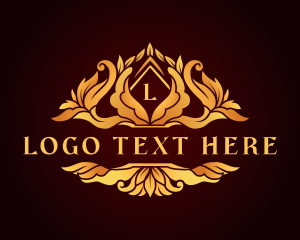 Wedding - Fashion Floral Crest logo design