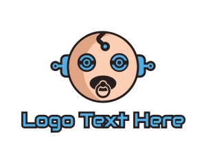 Programmer - Robot Baby Manchild logo design