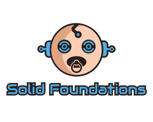 Robot Baby Manchild Logo