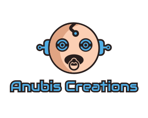 Robot Baby Manchild logo design