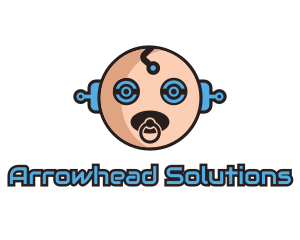 Robot Baby Manchild logo design