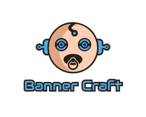 Robot Baby Manchild logo design