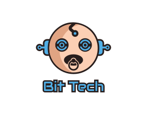 Robot Baby Manchild logo design