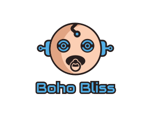 Robot Baby Manchild logo design