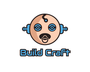 Robot Baby Manchild logo design