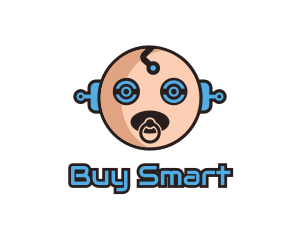 Robot Baby Manchild logo design