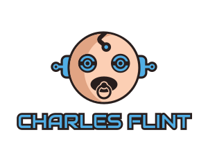 Robot Baby Manchild logo design