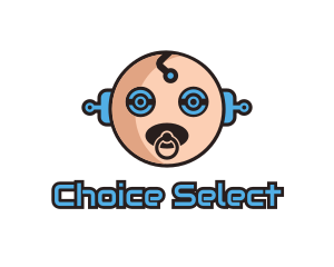 Robot Baby Manchild logo design