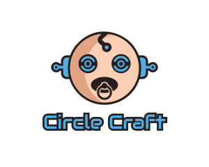 Robot Baby Manchild logo design