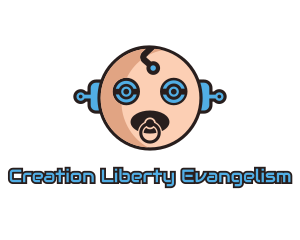 Robot Baby Manchild logo design