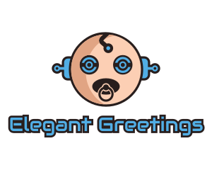 Robot Baby Manchild logo design