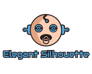 Robot Baby Manchild logo design