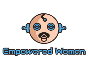 Robot Baby Manchild logo design