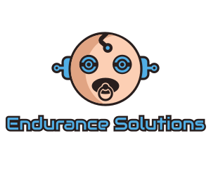 Robot Baby Manchild logo design