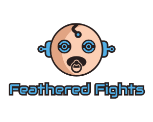 Robot Baby Manchild logo design