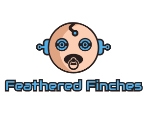 Robot Baby Manchild logo design