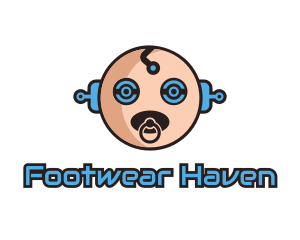 Robot Baby Manchild logo design