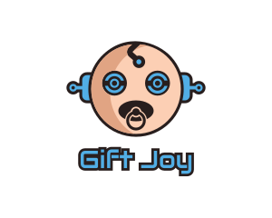 Robot Baby Manchild logo design