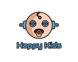 Robot Baby Manchild logo design