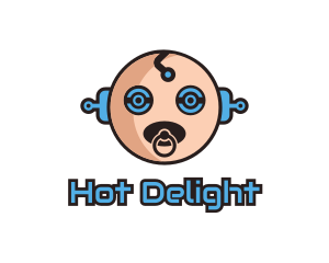 Robot Baby Manchild logo design