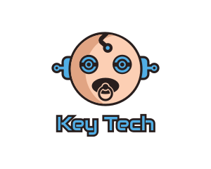 Robot Baby Manchild logo design