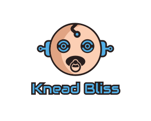 Robot Baby Manchild logo design