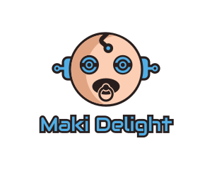 Robot Baby Manchild logo design