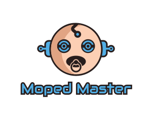 Robot Baby Manchild logo design