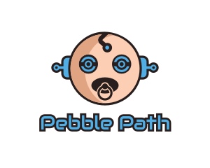 Robot Baby Manchild logo design