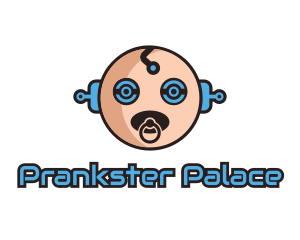 Robot Baby Manchild logo design