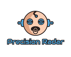 Robot Baby Manchild logo design