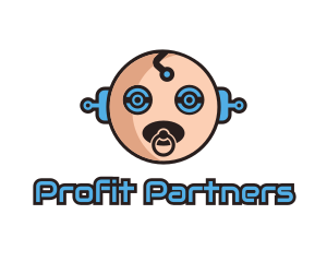 Robot Baby Manchild logo design