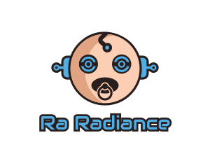 Robot Baby Manchild logo design