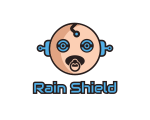 Robot Baby Manchild logo design