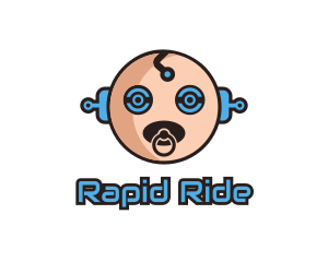 Robot Baby Manchild logo design