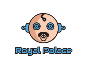 Robot Baby Manchild logo design