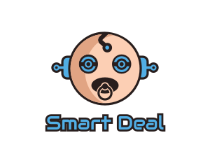 Robot Baby Manchild logo design