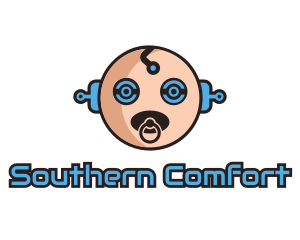 Robot Baby Manchild logo design