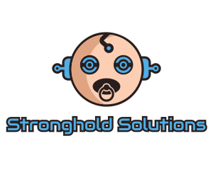 Robot Baby Manchild logo design