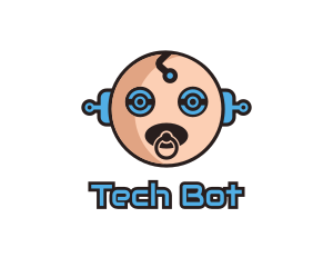 Robot - Robot Baby Manchild logo design
